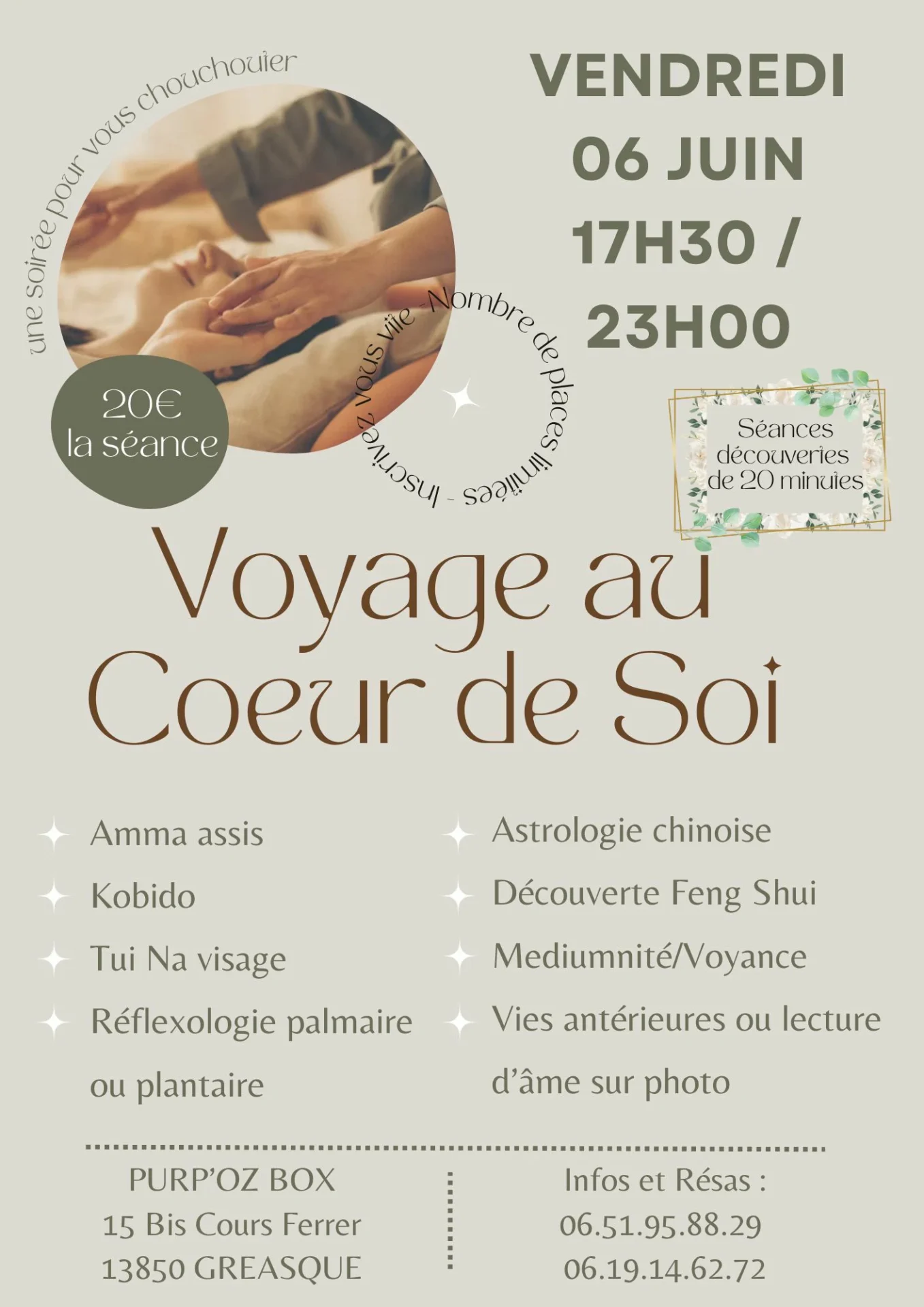 5CHRONICITE - HARMONIEUSEMENT VOTRE - Affiche Voyage au coeur de soi