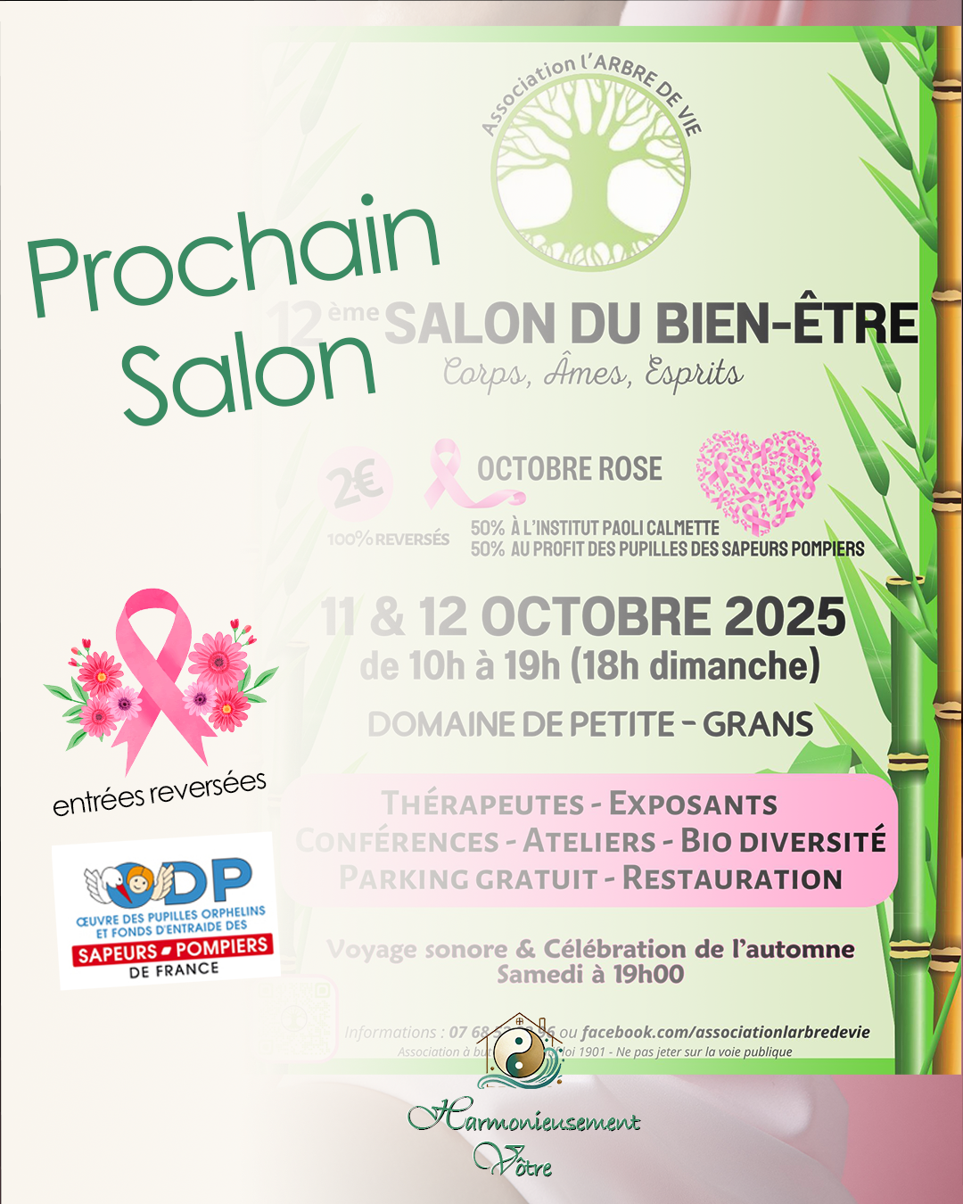 5CHRONICITE - ARBRE DE VIE - 12ième salon du Bien-Être au profit des Pupilles des Sapeurs Pompiers et de l'IPC