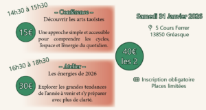 5CHRONICITE - HARMONIEUSEMENT VOTRE - Programme Atelier Conférence Janvier 2026