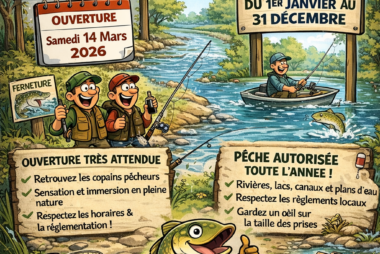 5CHRONICITE - AMAP13 - Infographie sur la saison 2026 concernant la pêche à la truite.
