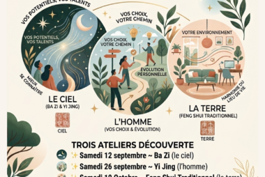 5CHRONICITE - HARMONIEUSEMENT VOTRE - Cycle de 3 ateliers dédiés au Ba Zi, au Yi Jing et au Feng Shui traditionnel pour explorer la Trinité Cosmique et favoriser l'harmonie entre soi et son environnement à Aix en Provence.