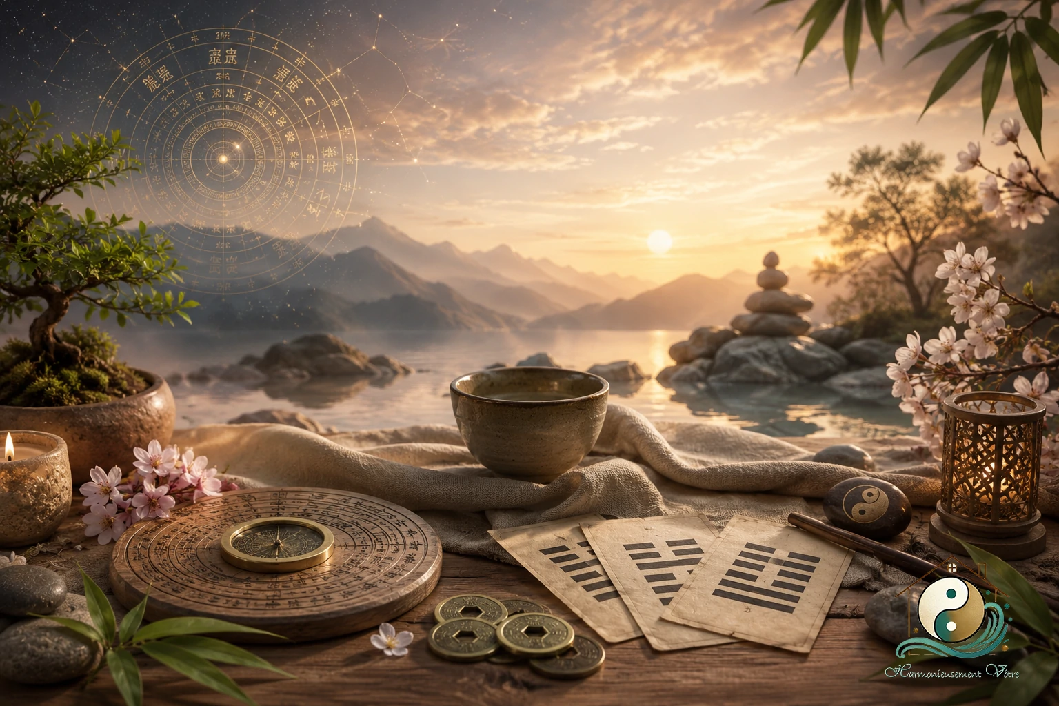 5CHRONICITE - Harmonieusement Votre - Cycle de 3 ateliers dédiés au Ba Zi, au Yi Jing et au Feng Shui traditionnel pour explorer la Trinité Cosmique et favoriser l'harmonie entre soi et son environnement à Aix en Provence. Atelier N°2 Le Yi-Jing