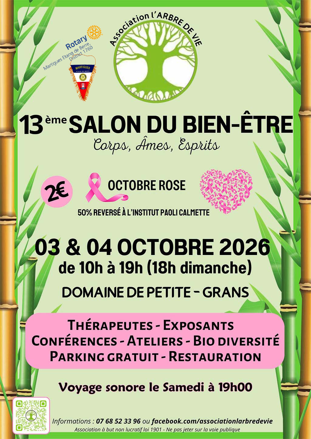 5CHRONICITE - ASSOCIATION ARBRE DE VIE - 13ième salon du Bien-Être